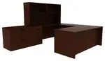 U Shaped Desk with Hutch