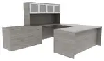 U Shaped Desk with Storage