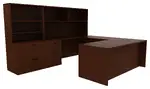 U-Shaped Desk with Shelves