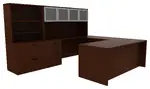 U Shaped Desk with Storage