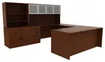 U Shaped Desk with Storage