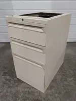 Beige Box/Box/File Pedestal Drawers without Top