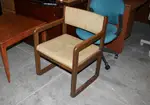 Dark Wood and Tweed Guest Chair