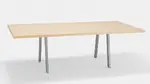 Rectangular Conference Table with Metal Legs