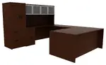 Home Office Desk with Hutch