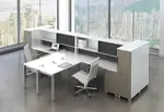 4 Person Workstation with Storage