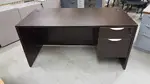 Espresso Dark Walnut Desk with Locking Drawers