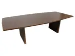 8 FT Walnut Laminate Boat Shaped Conference Table