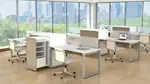 2 Person Desk with Storage