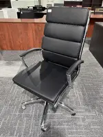 Black Vinyl Conference Room Chair