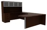 U Shaped Desk with Hutch