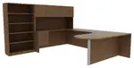 Peninsula Desk with Bookcase