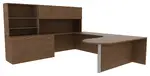 U Shaped Peninsula Desk with Storage