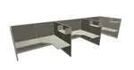 Herman Miller Pod of 3 Cubicles with Left Facing Wall