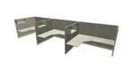 Herman Miller Pod of 3 Cubicles with Right Facing Wall