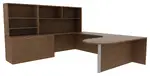 U Shaped Peninsula Desk with Storage