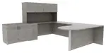 U Shaped Office Desk with Hutch