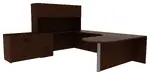 U Shaped Office Desk with Hutch