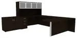 U Shaped Peninsula Desk with Storage