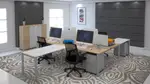 4 Person Workstation with Privacy Panels