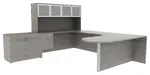 U Shaped Desk with Storage