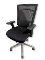 Black Mesh Back Rolling Office Chairs with Chrome Base