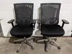 Black Mesh Back Rolling Office Chairs with Chrome Base