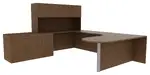 U Shaped Peninsula Desk with Storage