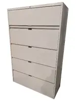 Putty Metal 5 Drawer Lateral Filing Cabinet â€“ 42 Inch Wide