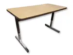 Oak Laminate Training Table with Chrome Base - 48x24