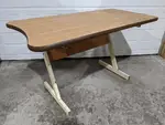Oak Laminate Training Table with Putty Base - 48x24