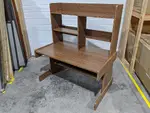 Walnut Laminate Desk with Hutch