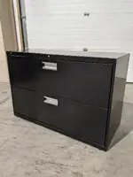 Black Hon 2 Drawer Lateral Filing Cabinet â€“ 42 Inch Wide