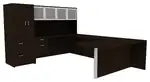 U Shaped Desk with Storage