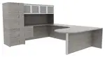 U Shaped Desk with Storage