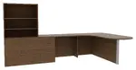 L Shaped Peninsula Desk with Storage