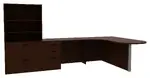 L Shaped Peninsula Desk with Storage