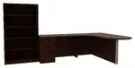 L Shaped Desk with Bookcase