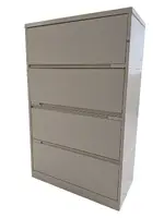 Putty Metal 4 Drawer Lateral Filing Cabinet â€“ 36 Inch Wide