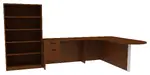 L Shaped Desk with Bookcase