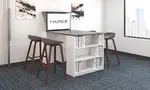 Media Conference Table with Bookcase