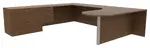 U Shaped Peninsula Desk with File Cabinet