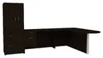 L Shape Peninsula Desk with Storage