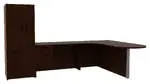 L Shape Peninsula Desk with Storage