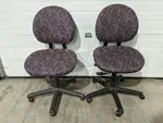 Steelcase Purple Rolling Office Chairs without Arms