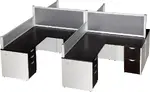 Chassis 4-Person Desk Workstation Pod