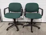 Hon Green Fabric Rolling Swivel Chairs  