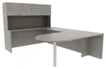 U Shaped Office Desk with Hutch