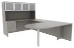 U Shaped Desk with Hutch