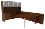 U Shaped Desk with Hutch